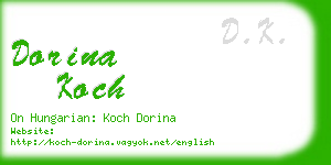 dorina koch business card